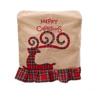 Ricamato Alce Dining Chair Cover per Natale Party(2)