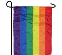 Ricamato Arcobaleno Gay Pride Giardino Bandiera/Bandiera 30.5cmX45.7cm con