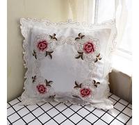 Ricamato Copriletto Federa Quadrato Pillowslips Copricuscino Divano Arredo Casa