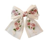 Ricamato Floreale Piatto Clip Hairpin 2000s Balletcore Copricapo Grappoli Accessori Elegante Bowknot Copricapo