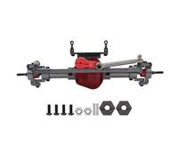 Ricambi Assale RC Per Axial Per SCX10 1/10 RC Crawler Car Parti Di Aggiornamento Assale Anteriore Posteriore In Metallo Con Adattatore Braccio Servo Rosso(Front)