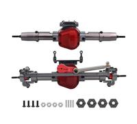 Ricambi Assale RC Per Axial Per SCX10 1/10 RC Crawler Car Parti Di Aggiornamento Assale Anteriore Posteriore In Metallo Con Adattatore Braccio Servo Rosso(1 set)