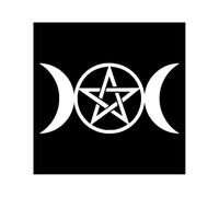 Ricambi auto Adesivi Per Auto Decalcomania In Vinile Tripla Dea Della Luna Wicca Pentacolo Accessori Decorativi Per Moto(White)