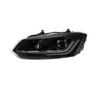 Ricambi auto compatibili con i fari VW Polo 2009-2022, aggiornamento 2022, luci diurne a LED con doppio proiettore, accessori per auto modificati(09-18 Sliver,LHD)