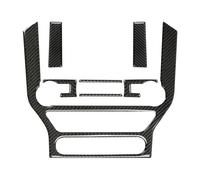 Ricambi auto Per Mustang GT 2015-2021 Adesivo Decorativo Per Console Multimediale Con Telaio Di Rivestimento Per Navigazione GPS Per Auto In Fibra Di Carbonio(A set(Black))