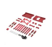 Ricambi Auto RC Per MN Modello D90 D91 D96 Per MN98 99S 1/12 RC Auto Ricambi Tiranti Fissi In Metallo Sterzo Cabina Trave Di Coda Ecc. Kit Aggiornamento(Red)