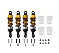 Ricambi Auto RC Per WPL C14 C24 Per MN D90 D91 MN99 99s 4 Pezzi Ammortizzatore Metallico Riempito Dolio Con Torre Parti Aggiornamento Regolabili Per Auto RC(Yellow)