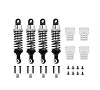 Ricambi Auto RC Per WPL C14 C24 Per MN D90 D91 MN99 99s 4 Pezzi Ammortizzatore Metallico Riempito Dolio Con Torre Parti Aggiornamento Regolabili Per Auto RC(Silver)