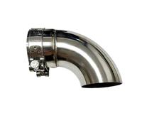 Ricambi Auto Soppressore Del Tubo Di Scarico Raccordo A Gomito Di Uscita Dello Scarico In Acciaio Inossidabile Terminale Scarico Auto(70mm)