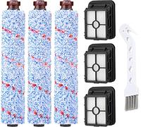 Ricambi compatibili con Bissell CrossWave, 3 rulli con spazzole multisuperficie 1868 + 3 filtri per vuoto 1866 filtri per vuoto, confronta con la parte 1608683, 160-8683, 1608684