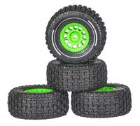 Ricambi Crawler RC Per Arrma Per Mojave Per Grom 4x4 Per Smart 1/14 RC Accessori Auto Set Ruote Per Desert Truck Off-Road Per Buggy Piccola Per Scala(Green)
