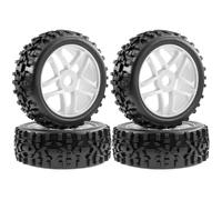Ricambi Crawler RC Per Arrma Per Typhon Per Kyosho Per Losi 8IGHT Per Traxxas 1/8 RC Auto Aggiornamenti Parti 4 Pezzi Ruote Pneumatici 4.72 Pollici 17mm Hex Pre-Incollato Set(White)