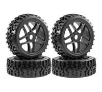 Ricambi Crawler RC Per Arrma Per Typhon Per Kyosho Per Losi 8IGHT Per Traxxas 1/8 RC Auto Aggiornamenti Parti 4 Pezzi Ruote Pneumatici 4.72 Pollici 17mm Hex Pre-Incollato Set(Black)