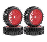 Ricambi Crawler RC Per Arrma Per Typhon Per Talion Per Traxxas 1/8 RC Auto Aggiornamenti Parti 4PCS 115mm Per Buggy Pneumatici Ruote 17mm Hex Off-Road(Red)