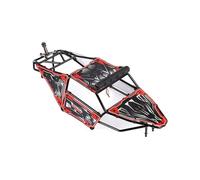 Ricambi Crawler RC Per Hpi Per Rofun Per Baha Kingmotor Per Rovan Per Baja 5sc 1/5 RC Auto Aggiornamenti Parti Borsette Corpo Con La Luce E Metallo Gabbia Maiale Kit(Red)
