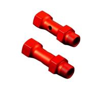 Ricambi Crawler RC Per Hpi Per Rofun Per Km Per Rovan Per Baja 5ive T Fid Dtt Ql 1/5 RC Parti Automobili In Metallo Anteriore O Posteriore Doppio Asse Adattatore 2Pc(Red,Front)