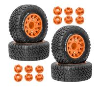 Ricambi Crawler RC Per HSP Per Le Corse PTG-2 Per Tamiya Per Slash Per Arrma Per Senton Per Vkar 1/8-1/10 RC Parti Automobili Breve Ruote Del Camion Pneumatici In Gomma 113mm Hex(Orange)