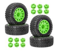 Ricambi Crawler RC Per HSP Per Le Corse PTG-2 Per Tamiya Per Slash Per Arrma Per Senton Per Vkar 1/8-1/10 RC Parti Automobili Breve Ruote Del Camion Pneumatici In Gomma 113mm Hex(Green)