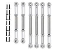 Ricambi Crawler RC Per Ruckus Per Torment ECX Ax Brutus Per Circuit Per AMP 1/10 RC Parti Automobili Aggiornamenti Accessori Sostituzioni Pull Rod Asta Collegamento Set 6 Pz(Silver)