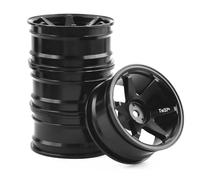 Ricambi Crawler RC Per Tamiya Per Kyosho Per HSP Per HPI Per Sakura Per Traxxas Per RedCat 1/10 RC Auto Aggiornamenti Parti 4pcs 52 Millimetri Ruota Metallo Rim Mozzi TE37(Black,Size1)