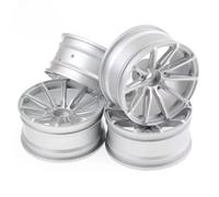 Ricambi Crawler RC Per Tamiya Per Kyosho Per HSP Per HPI Per Sakura Per Traxxas Per RedCat 1/10 RC Auto Aggiornamenti Parti 4pcs 52 Millimetri Ruota Metallo Rim Mozzi TE37(Silver,Size2)