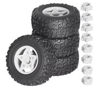 Ricambi Crawler RC Per Traxxas Per Slash Per Arrma Per Senton Per Vkar SCTX10 Per HPI 1/8-1/10 RC Auto Parte 4 Pezzi 110mm Short Course Truck Tire 12-17mm Wheel Hex(White)
