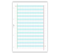 Ricambi didattico 10 MM, per la dislessia e disgrafia RINFORZATI 40 fogli da 100gr A4 con 4 fori Per Carpette Ad Anelli