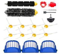 Ricambi e Accessori Compatibile con iRobot Roomba Serie 600 692 694 676 675 695 677 671 655 645 690 680 660 650 614 Robot Aspirapolvere - 1 Ruota Anteriore, 1 Spazzola, 3 Filtri, 8 Spazzole Laterali