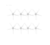 Ricambi For Spazzole Laterali, Compatibili Con Xiaomi 1S, Compatibili Con Accessori For Aspirapolvere Robot Roborock Q5 Pro/ Q5 Pro+/ Q8 Max/ Q8 Max+ T8(8pcs white)
