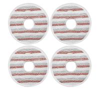 Ricambi For Testine Di Ricambio For Mocio Vileda Clean Spin, Testina Di Ricambio Lavabile In Microfibra For La Pulizia Del Pavimento(4 Red)