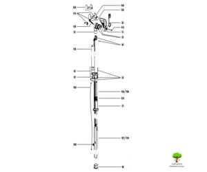 RICAMBI FORBICI STOCKER ASTA 606 607 608 609 Lama Controlama Molla Corda Carruco