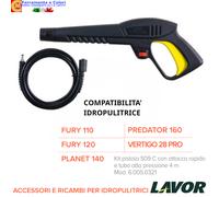Ricambi Idropulitrice LAVOR Accessori Pistola Tubo Lancia Ugello Adattatore