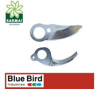 Ricambi Lama e Contro lama in Acciaio per forbici Blue Bird PS 21-25 e PS 22-25