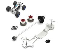 Ricambi Modelli RC Per WLtoys 144016 144018 144010 1/14 RC Car Upgrade Parts Gruppo albero di trasmissione centrale in metallo Differenziale a lastra del secondo piano(White)
