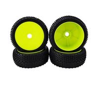 ricambi per auto RC Compatibile Con Losi Per HPI Per Kyosho MP9 1/8 RC Fuoristrada Per Buggy Car Pneumatici In Gomma Ruota Anteriore Posteriore Accessori Pneumatici 4 Pezzi 17 Mm Esagonali(Green)