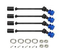 Ricambi per auto RC Per 1/10 Per Traxxas Maxx Per WideMaxx 4 Pezzi Albero Trasmissione Esteso Metallo E Acciaio CVD Con Ruota Scanalata Esagonale 8996X Parti Aggiornamento Per Auto RC(Black,A Set)