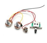 Ricambi Per Cablaggio Chitarra Cablaggio Per Chitarra | Piastra Di Controllo Caricata Per Chitarra Elettrica Vasi Grandi 500K 1 Interruttore A 5 Vie Per Volume 1 Tono(Black Hat)