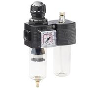 Gruppo filtro regolatore di pressione e lubrificatore modulare - attacco 1/4"f m