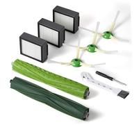 Ricambi per iRobot E, I & J Series, Accessori per Roomba i8 i7 i6, Combo i5, i4, i3, i2, i1, j8, j6, Combo j5, e7, e6, e5, Doppi Pennelli in Gomma Multi-Superficie & 3 Filtri & 3 Pennelli Laterali