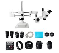 Ricambi per Microscopi da Laboratorio 3.5X-100X Double Boom Zoom Simul Microscopio stereo trinoculare focale 38MP USB SMD Fotocamera industriale for riparazione PCB telefono
