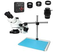 Ricambi per Microscopi da Laboratorio 38MP 1080P VGA HDMI Videocamera USB Simul-Focal 3.5X-90X Zoom continuo Microscopio trinoculare stereo Adattatore CTV Lente di Barlow