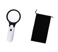 Ricambi per Microscopi da Laboratorio 3x 45x. Lente di ingrandimento del microscopio illuminato portatile con 3 GUIDATO Lettura della lente d'ingrandimento