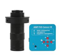 Ricambi per Microscopi da Laboratorio 48MP 1080P 2K HDMI USB Fotocamera for microscopio video digitale industriale Zoom 130X Lente con attacco C PCB Riparazione Saldatura d'ingrandimento elettronica
