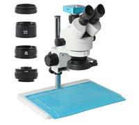 Ricambi per Microscopi da Laboratorio Videocamera digitale HDMI USB 48MP 2K 3.5X-90X Microscopio stereo trinoculare parfocale simul-focus for strumento di riparazione PCB saldatura tipo A