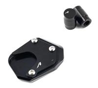 Ricambi per motociclette Supporto Moto Piastra Di Estensione Cavalletto Cavalletto Laterale Pad Tappo Della Valvola Del Pneumatico Per Africa Twin XRV750 RD07 XRV 750(A set Black)
