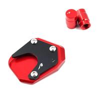 Ricambi per motociclette Supporto Moto Piastra Di Estensione Cavalletto Cavalletto Laterale Pad Tappo Della Valvola Del Pneumatico Per Africa Twin XRV750 RD07 XRV 750(A set Red)