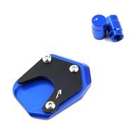 Ricambi per motociclette Supporto Moto Piastra Di Estensione Cavalletto Cavalletto Laterale Pad Tappo Della Valvola Del Pneumatico Per Africa Twin XRV750 RD07 XRV 750(A set Blue)