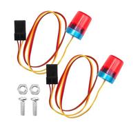 Ricambi per RC Compatibile Con Tamiya 1/14 RC Camion Trattore Parti Di Aggiornamento 2 Pezzi Luci Flash Multifunzione Lampada Di Allarme Lampeggiante Rotante Luce Rossa
