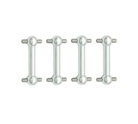 Ricambi per RC Compatibile Con Tamiya Per TT01 Per TT02 TT01D TT01E TA04 1/10 RC Car Parts 4 Pezzi In Metallo Per Albero Di Trasmissione Universale Albero Di Trasmissione CVD Dogbone(Silver)