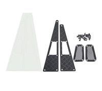 Ricambi per RC Compatibile Con TRX4M Per Defender 1/18 RC Crawler Cars Parti Paramotore In Metallo Gonna Laterale Griglia Di Aspirazione Trim Porta Di Coda Piastra Antigraffio(Intake Grille Plate)